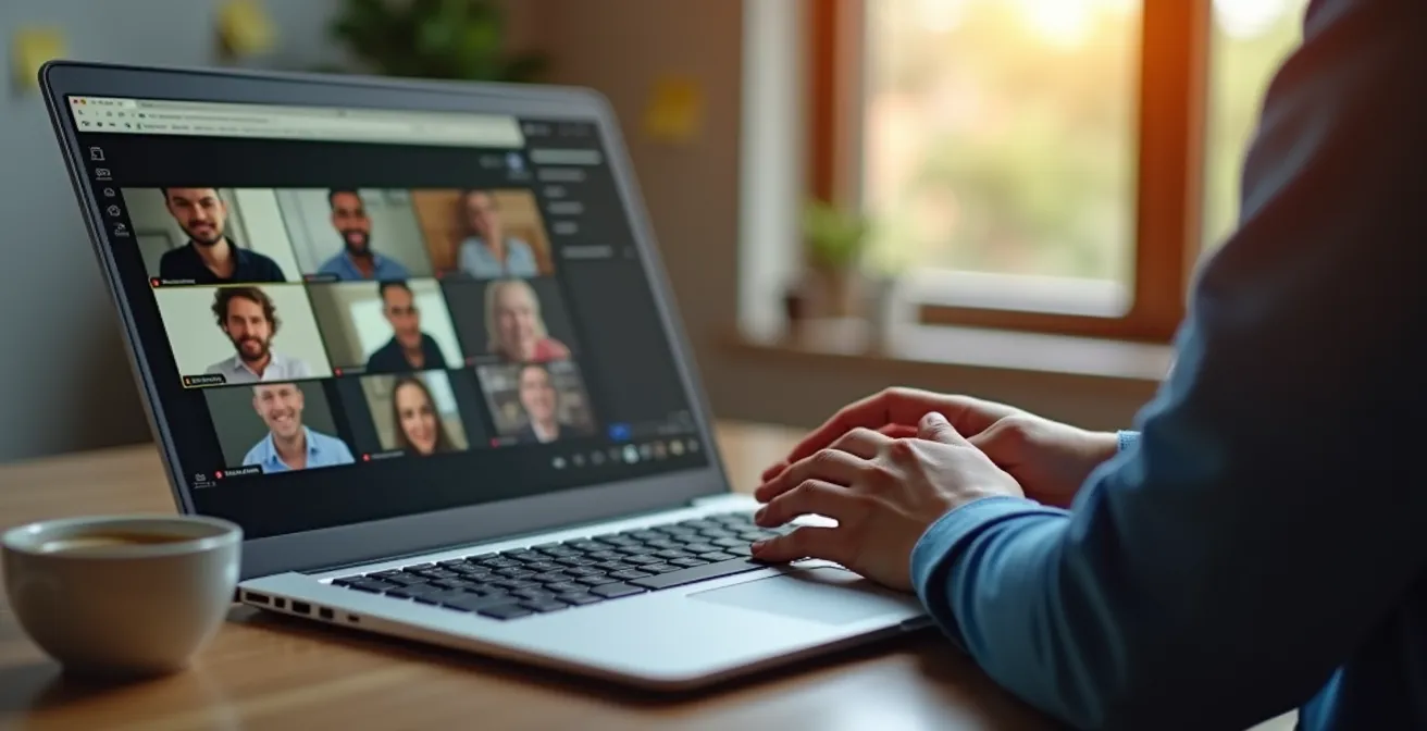 Virtual whiteboard session showing energy-based task distribution across time zones