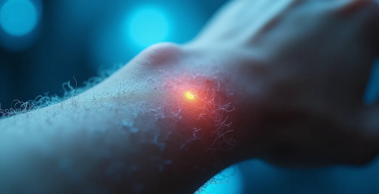 Close-up of heart rate variability pattern on a monitoring device showing parasympathetic activation