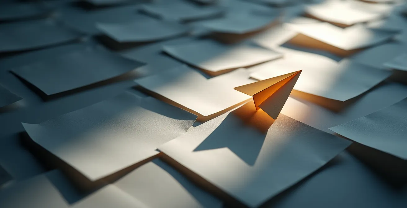 Abstract visualization of capturing investor attention through compelling opening narrative