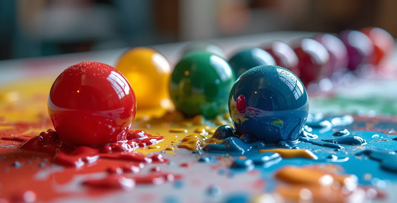 Time-lapse visualization of acrylic polymer chains coalescing during paint drying process