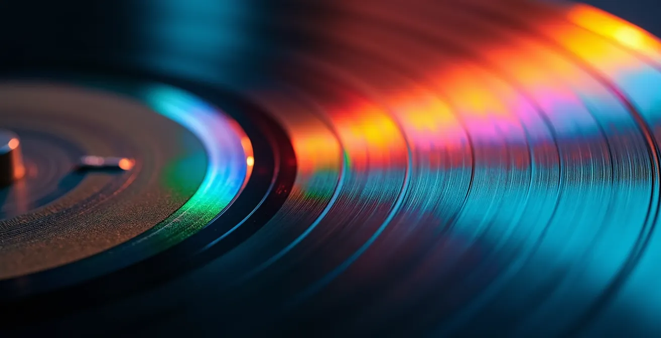 Macro shot of audio waveform patterns showing bass frequencies