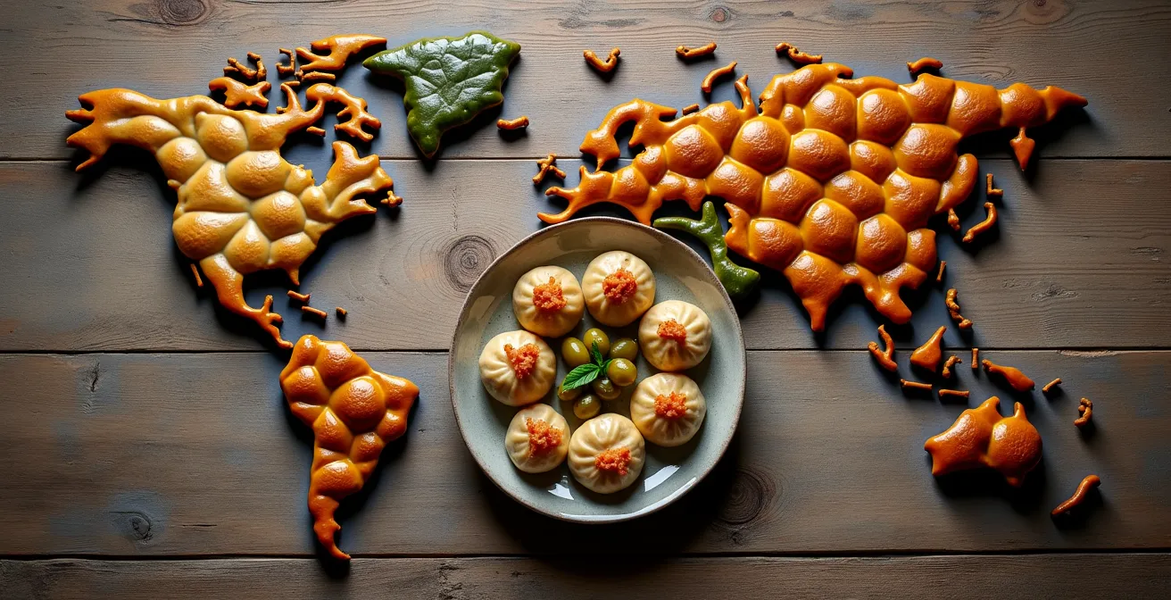 Vibrant farmers market scene with diverse fresh produce and ingredients